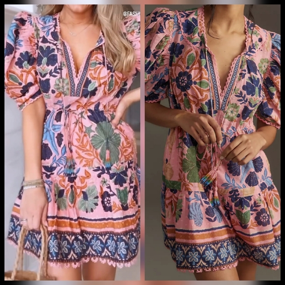 Free People Dresses & Skirts - Farm Rio Seashell Minidress